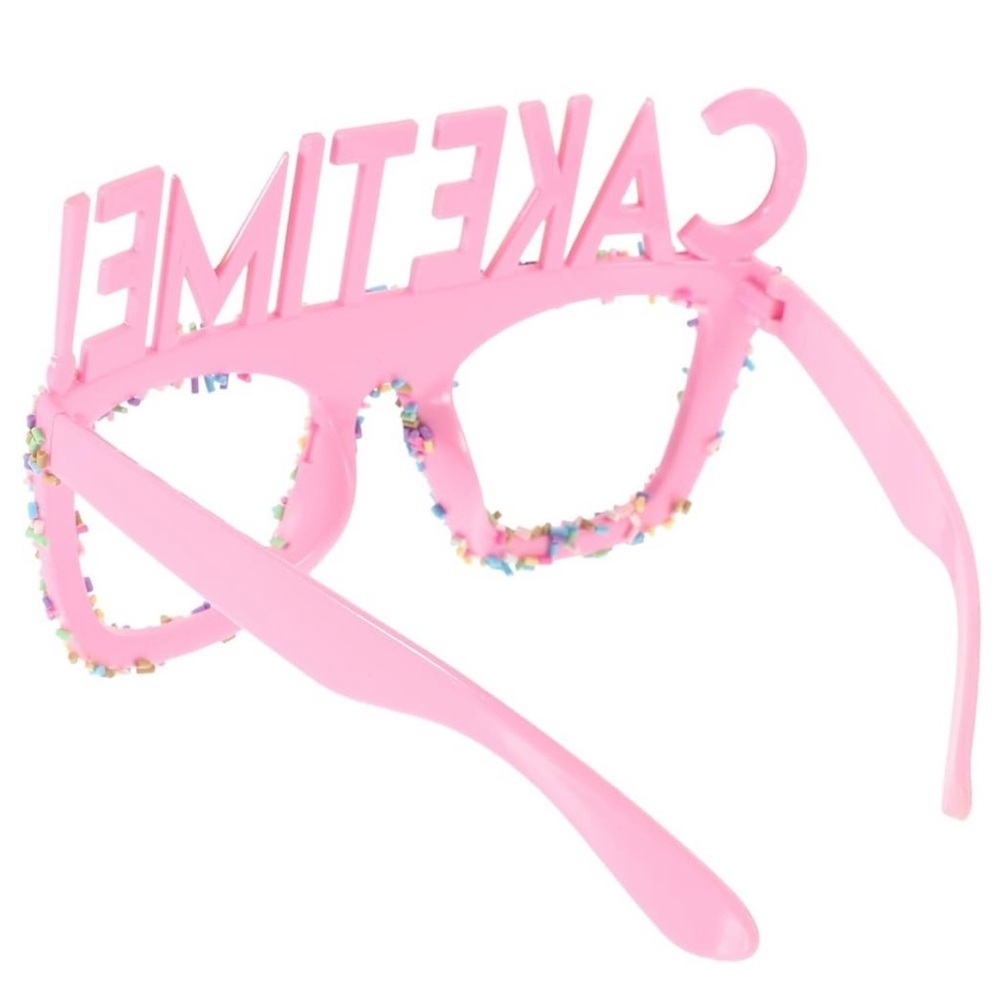 NWT Cake Time Party Glasses - Pink Sprinkles - Picture 2 of 6